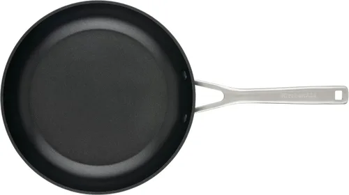 Miniatura 10 de KitchenAid Juego de sartenes antiadherentes de inducción anodizada dura con tapa, 3 piezas, sartenes de 8 y 10 pulgadas, duraderas, de calefacción
