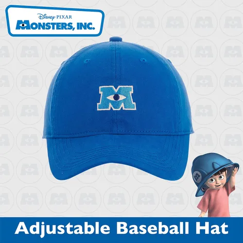 Miniatura 2 de Concept One Disney Pixar Monsters Inc - Sombrero de béisbol ajustable de algodón bordado con borde curvo azul rey talla L Azul Patchwork
