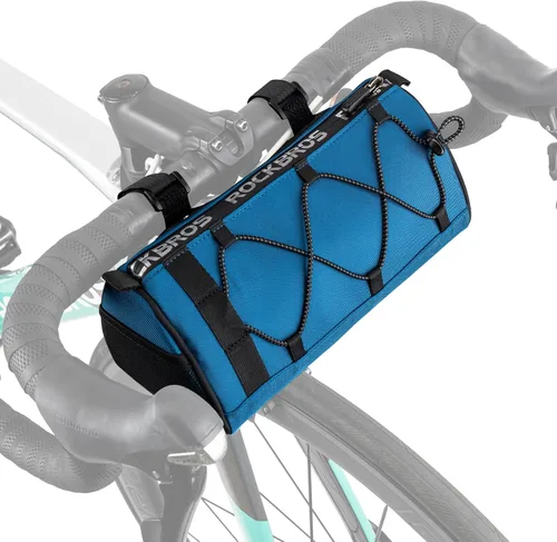 Miniatura 8 de Bolsa de manillar ROCKBROS para bicicletas con capacidad grande de 1.5L, bolsa frontal de manillar para bicicletas, accesorios reflectantes
