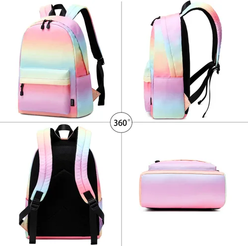 Miniatura 2 de Abshoo - Mochilas ligeras resistentes al agua para librero escolar, Arcoiris (Rainbow)), BPDG23-10