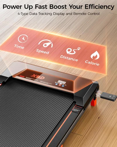 Miniatura 4 de Cinta de caminar XBD, alfombrillas inclinadas para debajo del escritorio con capacidad de 330 libras, caminadora portátil de 2.5 HP para el hogar