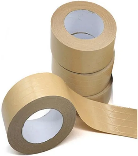 Miniatura 3 de Cinta de embalaje de papel kraft de 2 pulgadas x 50 yardas, cinta de embalaje marrón resistente, recambios de cinta de sellado de caja de escritura