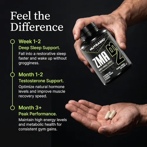 Miniatura 5 de NutraBio ZMA Suplementos para hombres y mujeres - Suplementos de zinc y magnesio para apoyar los niveles hormonales - Dormir - Recuperación muscular