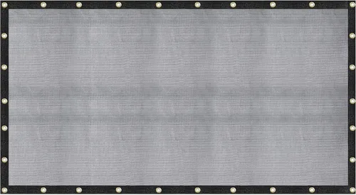 Miniatura 15 de Lona de punto de malla color negro con ojales, 60-70% de sombra, Negro