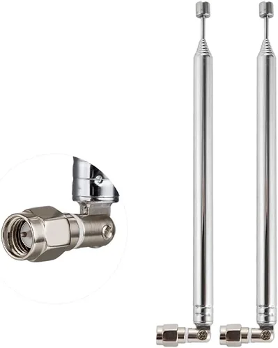 Miniatura 6 de Antena telescópica de 8 secciones SMA Conector macho Antena de repuesto de radio 28.9 in/28.9IN para TV AM FM Radio Receptor estéreo