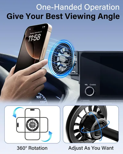 Miniatura 6 de SKYLOTEC Soporte de teléfono de coche para BMW Serie 5 i5 530i 540i xDrive eDrive40 M60 2024 2025 2026 Accesorios Soporte magnético para teléfono