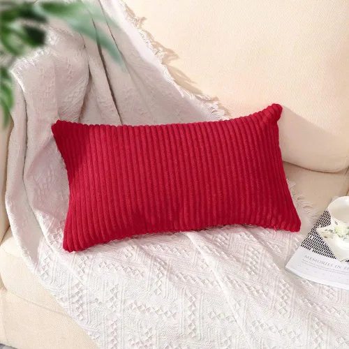 Miniatura 327 de Artscope Fundas de Almohada de Pana a Rayas Acogedoras Súper Suaves Decorativas Cuadradas Fundas de Cojín para Sofá Sillón Dormitorio Decoración