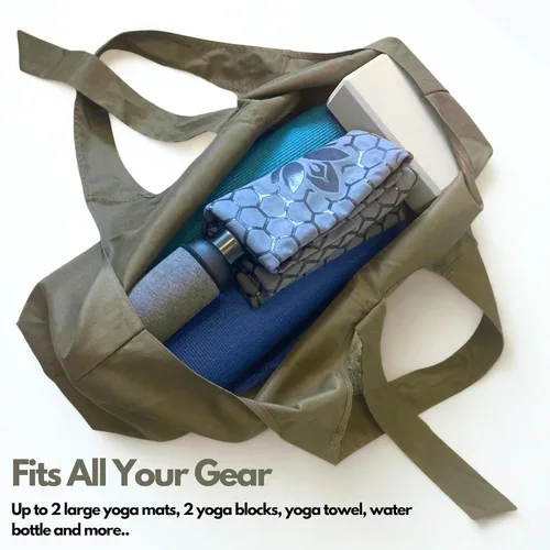 Miniatura 6 de Yogiii, bolsa para esterilla de yoga, la YogiiiTotePRO, bolsa grande para llevar esterilla de yoga con bolsillo lateral, para todos