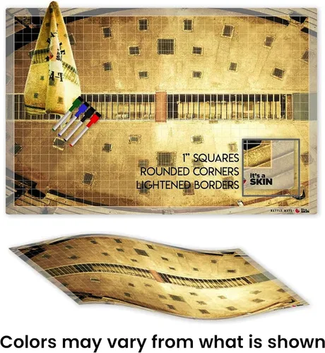 IT'S A SKIN DND - Tapete de juego de batalla – Mapa de mazmorras y dragones de 36 x 24 pulgadas para juegos de rol, martillo de guerra, mesa de