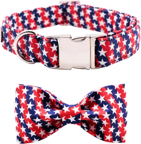 Miniatura 9 de Lionet Paws Collar de Pascua para perro con pajarita, collar de conejo con hebilla de metal para perros, collar ajustable y cómodo para perros
