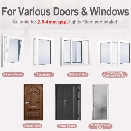 Miniatura 8 de Tira de sellado de puerta de 33 pies para ventana, cinta aislante de invierno para marco de insonorización, inserciones de ventana resistentes al