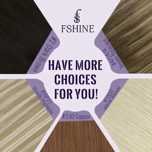 Miniatura 9 de Fshine Extensiones de cabello con broches, 22 pulgadas, 7 unidades, color marrón oscuro, doble trama, extensiones de cabello humano real con clip