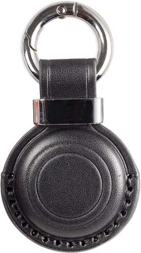 Miniatura 9 de Llavero de Cuero Genuino Compatible con Airtag, Soporte Seguro para Llavero de Air Tag Funda de Cubierta Anillo de Llavero Accesorios - Rosa V2.0