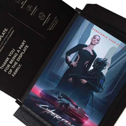 Miniatura 5 de Displate Póster de metal oficial Cyberpunk 2077, montaje magnético incluido, obra de arte con licencia moderna, decoración de pared, estilos