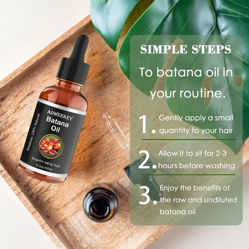 Miniatura 3 de Aceite de batana orgánico para el crecimiento del cabello, 100% puro, promueve el bienestar del cabello para hombres y mujeres, mejora el brillo