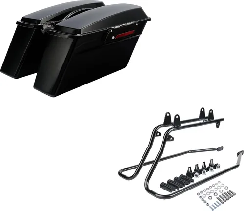 Miniatura 26 de SLMOTO Alforjas rígidas para Harley Electra Road King Glide 1994-2013 peltre Denim