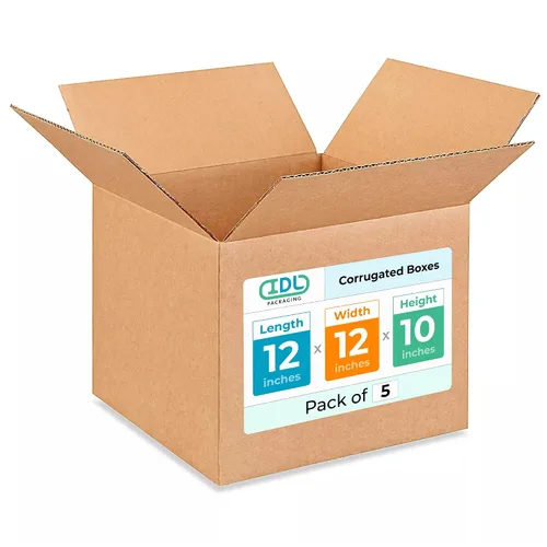 Miniatura 272 de IDL Packaging Paquete de 5 cajas de envío altas de 8 x 8 x 48 pulgadas, extra resistentes de 200 libras frente a caja regular, cajas de mudanza