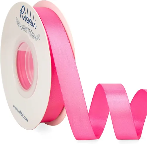 Miniatura 111 de Ribbli - Cinta de satén de doble cara dorada, 1 pulgada x 25 yardas, uso para ramo de lazos, envoltura de regalos, decoración de boda Dorado