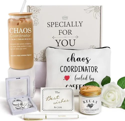 Regalos de coordinadora del caos para mujeres, jefe, compañera de trabajo, gerente, oficina, ella, profesora, enfermera, mamá, regalos únicos para