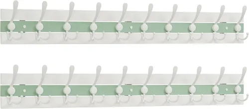 Miniatura 14 de SKOLOO Perchero de pared montado en la pared de estilo rústico: Perchero de pared de pino de madera auténtica de 40,6 cm de orificio a orificio