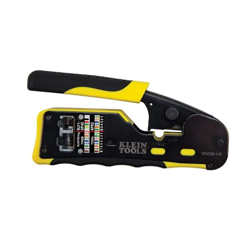 Miniatura 6 de Klein Tools Probador de cable VDV501-852 y herramienta de punchdown de impacto VDV427-300 y VDV226-110 Crimpadora de cables de datos modular