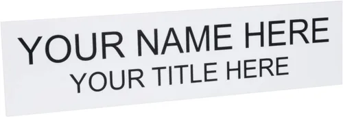 Miniatura 33 de ExcelMark Placa de nombre personalizada para puerta, oficina, pared, personalizada con tu texto, 2 x 8 pulgadas (1 línea, negro)
