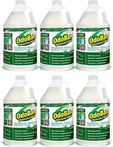 Miniatura 9 de OdoBan Desinfectante Profesional y Eliminador de Malos Olores Concentrado, Hecho en los EE. UU., Aroma Original de Eucalipto, Paquete de 4, 1 Galón