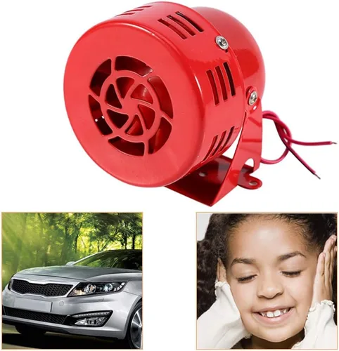 Miniatura 3 de EVGATSAUTO Cuerno de sirena de coche, 12 V, 50 s, rojo, eléctrico, camión, motocicleta, arrastre aéreo, bocina, alarma, bocinas de coche, sirenas