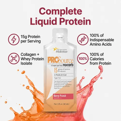 Miniatura 3 de Medtrition ProSource NoCarb Berry Punch - Paquete de 25-1 fl oz