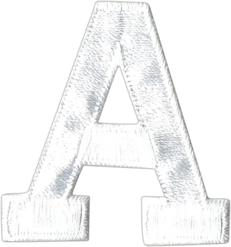 Miniatura 3 de Letras y números blancos de 1-7/8", parche para planchar, bordado (letra M)