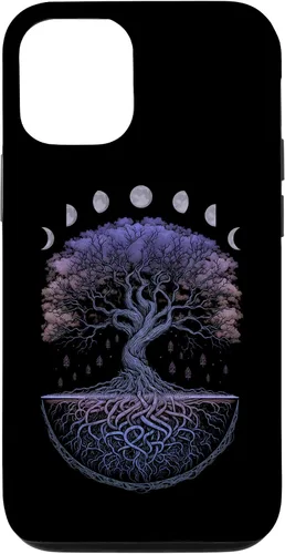 Miniatura 27 de Funda para iPhone 11 Pro Max Yggdrasil nórdico árbol de la vida vikinga fases de la luna