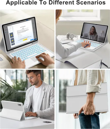 Miniatura 6 de for Samsung Galaxy Tab S11 Ultra 14.6 inch Keyboard Case, 7 Colors Backlit, Multi-Gesture Smart Touchpad, Detachable Bluetooth Wireless Trackpad