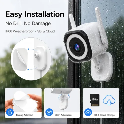 Miniatura 9 de Cámara 2K para Seguridad del Hogar, Cámaras de Seguridad 5G para Exteriores/Interiores, Cámara de Monitoreo para Bebés