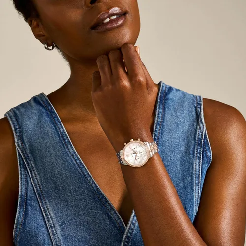 Miniatura 5 de Fossil Neutra - Reloj cronógrafo de cuarzo de acero inoxidable para mujer