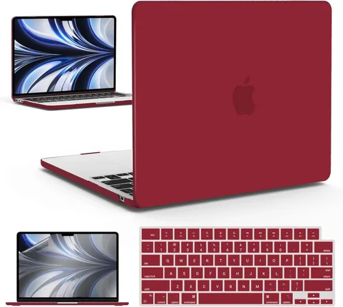 Miniatura 53 de IBENZER Funda para MacBook Air de 13 pulgadas 2026 2025 2024 2023 2022 M4 A3240 M3 A3113 M2 A2681, funda rígida con cubierta de teclado ScreenFilm