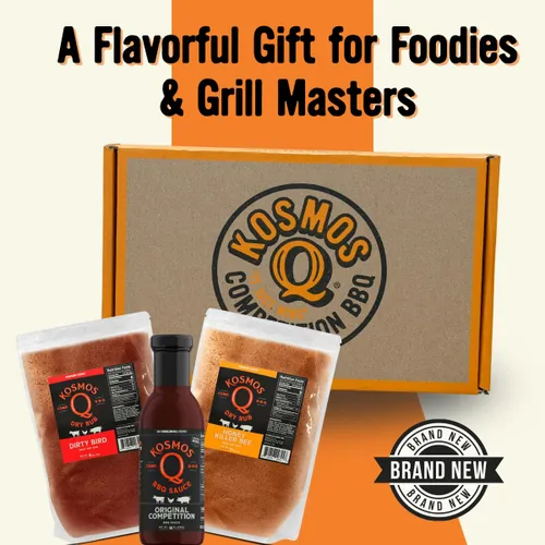 Miniatura 3 de Kosmos Q BBQ Box, Original Competition Barbecue Sauce Plus Dirty Bird & Honey KB Dry Rubs, Gift Set for Smoking & Grilling Chicken, Ribs, Pulled