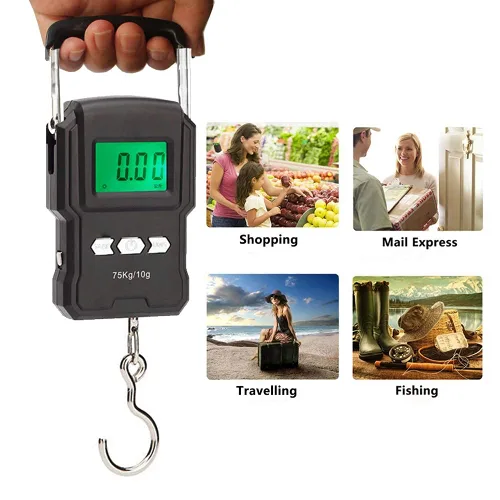 Miniatura 4 de Báscula Lugagge recargable portátil con gancho electrónico, bolsa colgante digital, báscula de peso para equipaje, báscula de pesca con cinta