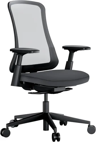 ProtoArc Silla de oficina ergonómica, silla de computadora flexible, asiento deslizante con cojín de espuma, malla transpirable de Wintex, sillas de