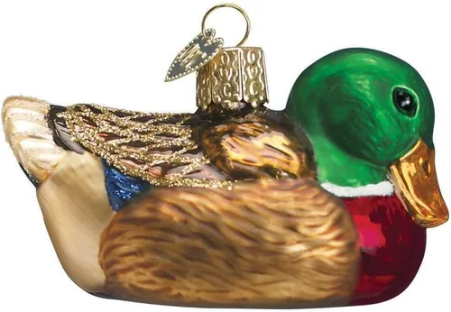 Miniatura 7 de Old World Christmas Adorno de cristal soplado de codorniz para árbol de Navidad, decoración navideña artesanal, colección de observadores de aves