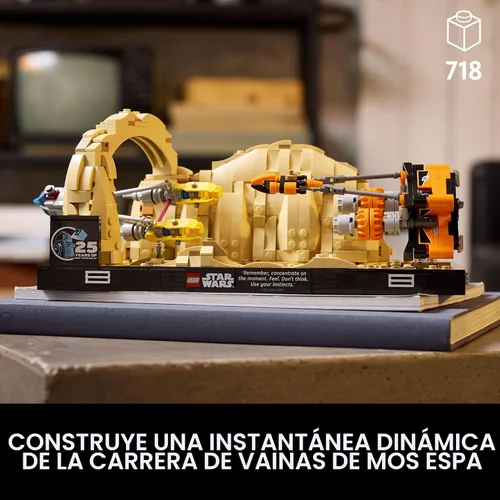 Miniatura 3 de LEGO Star Wars: The Phantom Menace Mos ESPA Podrace Diorama, modelo de construcción y exhibición para adultos, regalo para fanáticos de Star Wars