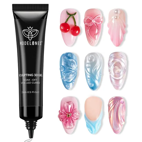Miniatura 12 de modelones Moldes de silicona para arte de uñas, 7 moldes de flores 3D con bolígrafo de tallado, plantillas de modelado transparentes, flores