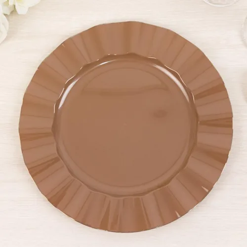 Miniatura 43 de Efavormart - Platos de cena de 11 pulgadas – Juego de 10 platos desechables redondos de plástico negro con borde dorado rizado – Vajilla elegante