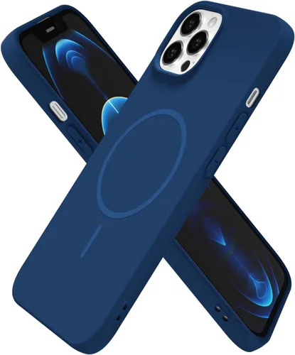 Miniatura 108 de oakxco Funda de silicona Mag Safe para iPhone 17 Pro Max, funda magnética delgada y fina compatible con carga inalámbrica MagSafe, bonita funda Negro