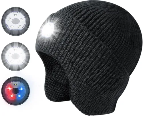 Gorro Bluetooth con auriculares ligeros e inalámbricos, micrófono integrado y altavoces estéreo mejorados con música