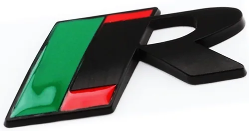 R-Dynamic Sports Insignia 3D, Emblema Logo Adhesivo R-Sport R S para Carrocería Maletero Guardabarros Parrilla Delantera del Automóvil, Símbolo