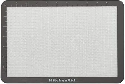 KitchenAid Alfombrilla pequeña de silicona para hornear, 8x12 pulgadas, gris