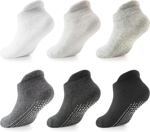 Miniatura 15 de LA ACTIVE Calcetines con agarre antideslizante para tobillos para niños y niñas con suela antideslizante para bebés, niños pequeños y niños