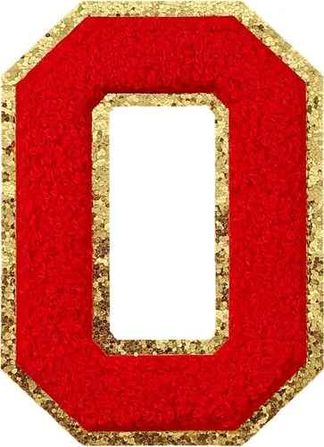 Miniatura 173 de GYGYL - 3 parches de letras deportivas de felpilla con purpurina, parches para planchar de tamaño grande para decoración de disfraces