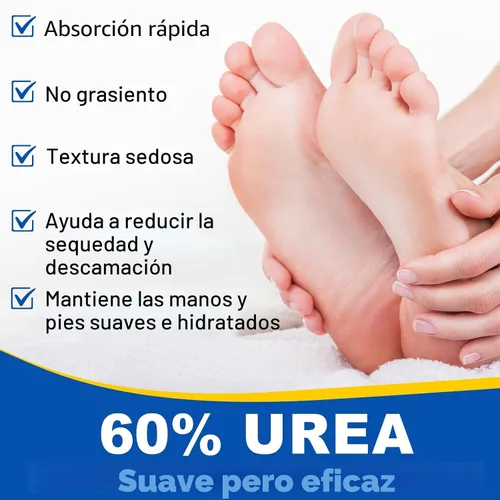 Miniatura 3 de Crema en barra de urea 60% más 2% ácido salicílico, crema de urea para pies y callos de máxima fuerza para talones secos agrietados, manos