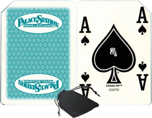 Miniatura 5 de Cyber-Deals Authentic Las Vegas Casino Table-Played Playing Cards – 52 Cards Each, No Jokers – Variety of Casinos & Colors Aliante - White/Blue
